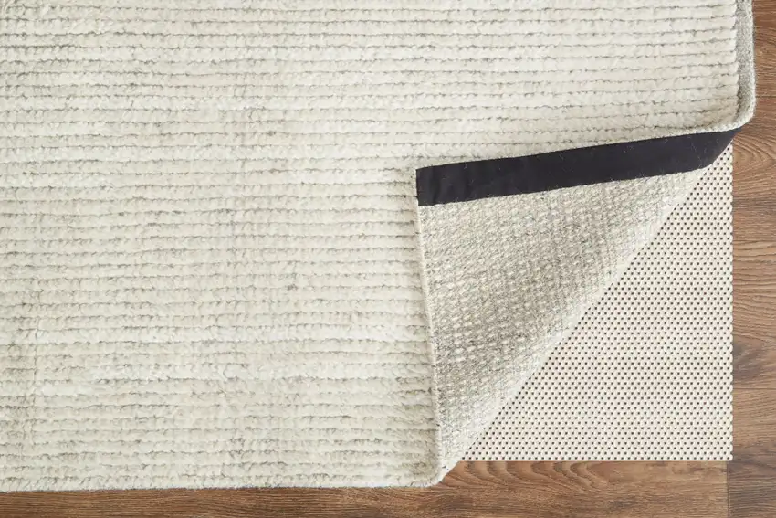 Tan and Ivory Wool Hand Knotted Area Rug Photo 7