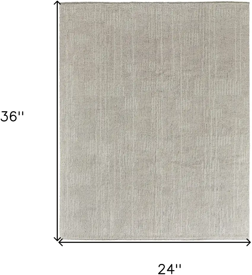 Tan and Ivory Wool Hand Knotted Area Rug Photo 3