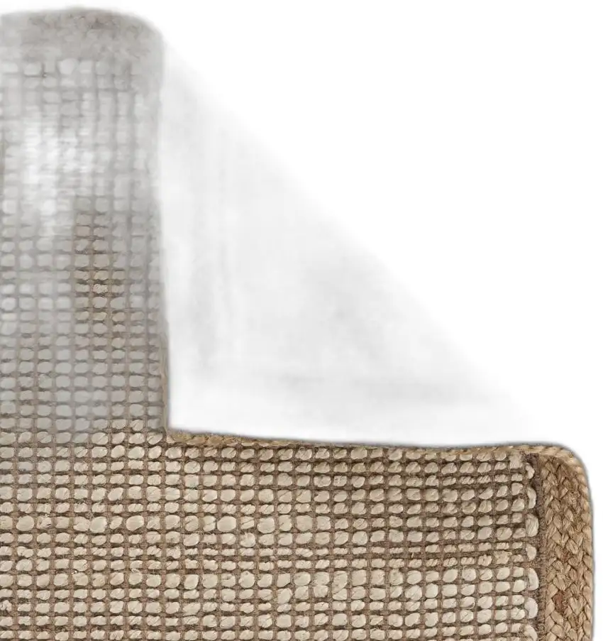 Tan and White Braid Border Area Rug Photo 4