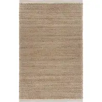 Photo of Tan and White Detailed Woven Area Rug