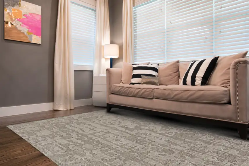 Taupe Abstract Hand Woven Area Rug Photo 8