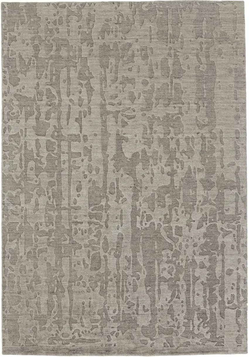 Taupe Abstract Hand Woven Area Rug Photo 2