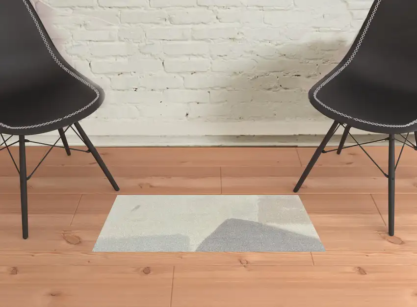 Taupe Abstract Machine Tufted Area Rug With UV Protection Photo 2