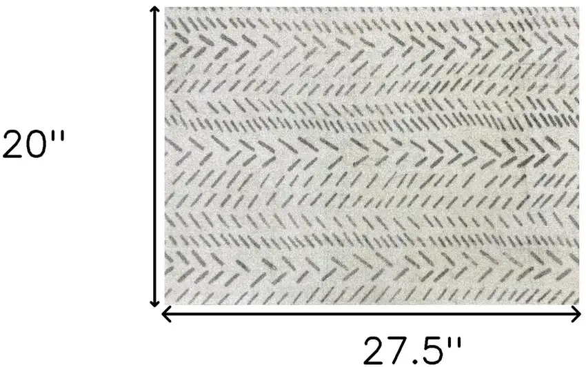 Taupe Abstract Machine Tufted Area Rug With UV Protection Photo 5