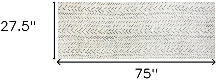 Taupe Abstract Machine Tufted Runner Rug With UV Protection Photo 3
