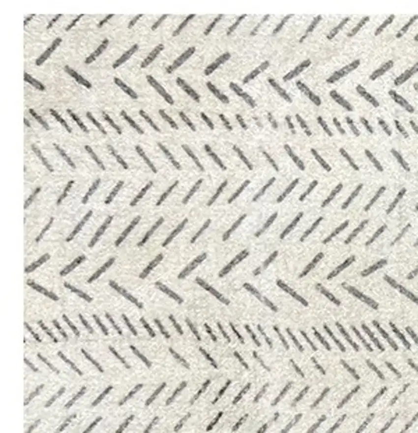 Taupe Abstract Machine Tufted Runner Rug With UV Protection Photo 2