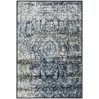 Photo of Taupe Abstract Power Loom Distressed Stain Resistant Area Rug