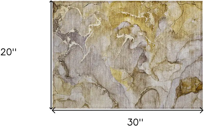 Taupe Abstract Washable Non Skid Indoor Outdoor Area Rug Photo 3