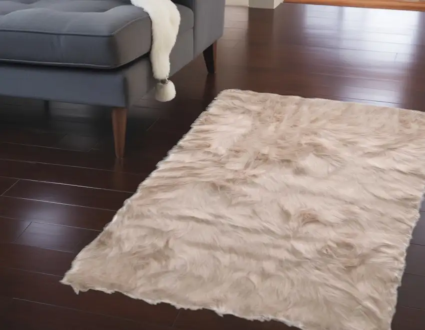 Taupe Animal Print Area Rug Photo 1