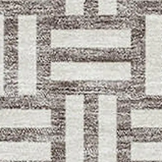 Taupe And Beige Abstract Geometric Washable Area Rug With UV Protection Photo 2