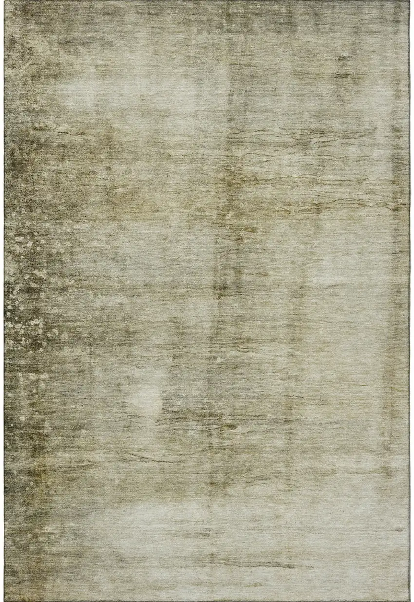 Taupe And Beige Abstract Washable Area Rug With UV Protection Photo 3