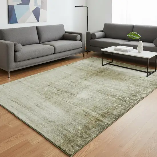 Taupe And Beige Abstract Washable Area Rug With UV Protection Photo 2