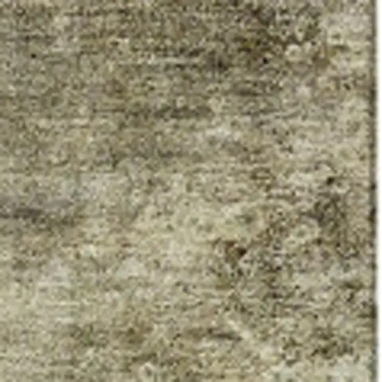 Taupe And Beige Abstract Washable Area Rug With UV Protection Photo 6