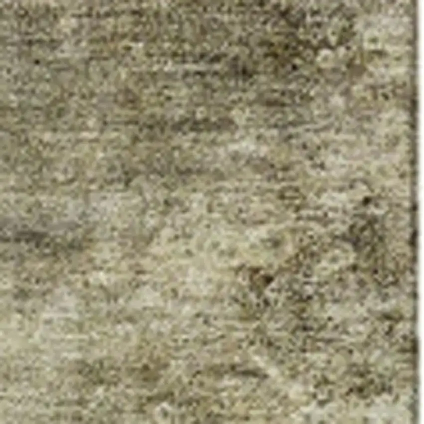 Taupe And Beige Abstract Washable Area Rug With UV Protection Photo 6
