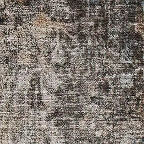 Taupe And Beige Abstract Washable Area Rug With UV Protection Photo 5