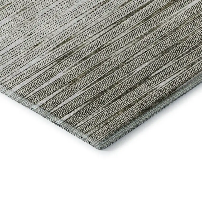 Taupe And Beige Abstract Washable Area Rug With UV Protection Photo 7