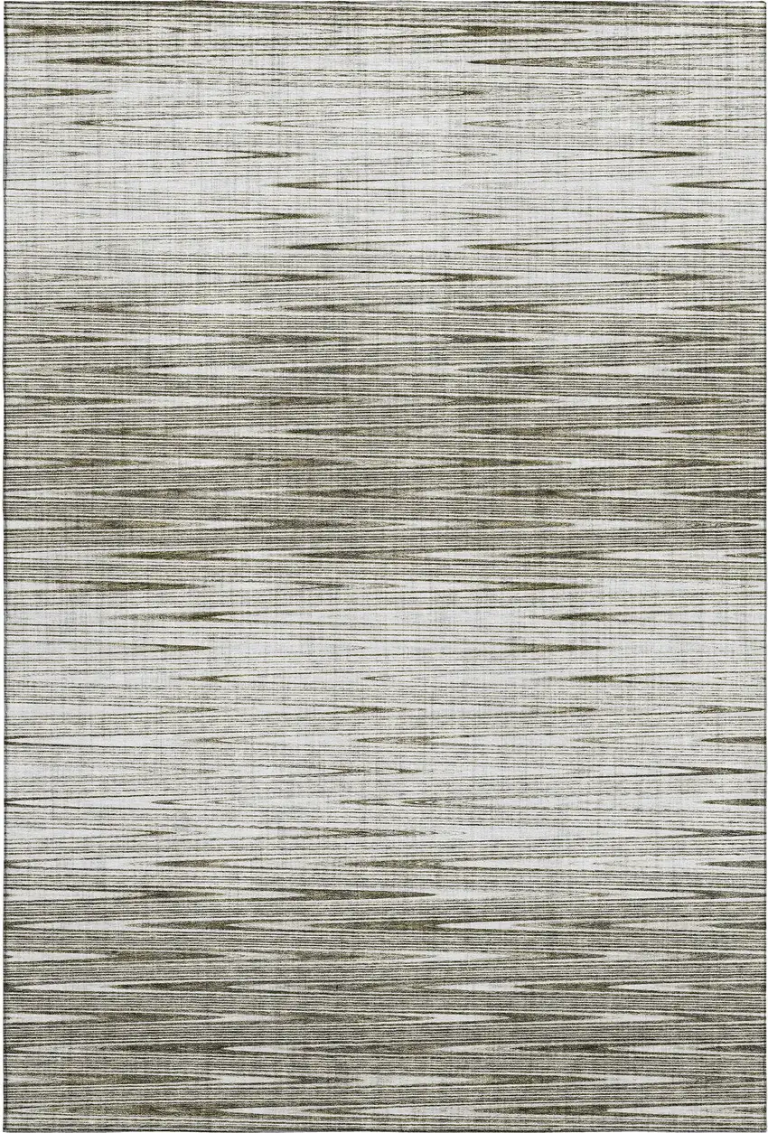 Taupe And Beige Abstract Washable Area Rug With UV Protection Photo 1