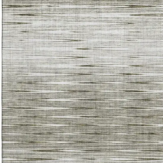 Taupe And Beige Abstract Washable Area Rug With UV Protection Photo 3