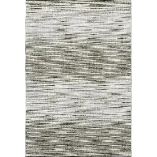 Taupe And Beige Abstract Washable Area Rug With UV Protection Photo 1