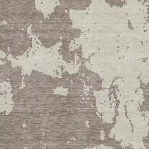 Photo of Taupe And Beige Abstract Washable Area Rug With UV Protection
