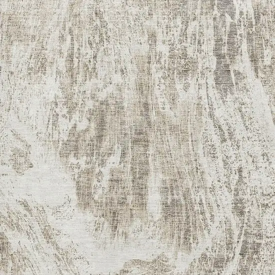 Taupe And Beige Abstract Washable Area Rug With UV Protection Photo 2