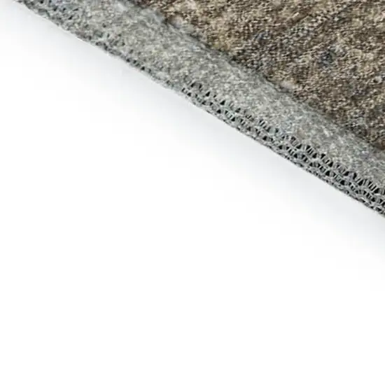 Taupe And Beige Abstract Washable Area Rug With UV Protection Photo 7