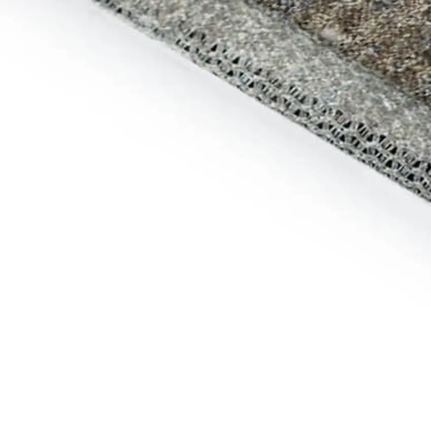 Taupe And Beige Abstract Washable Area Rug With UV Protection Photo 6