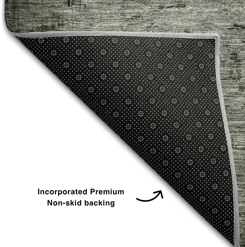 Taupe And Beige Abstract Washable Area Rug With UV Protection Photo 6