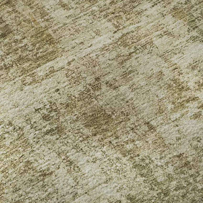 Taupe And Beige Abstract Washable Area Rug With UV Protection Photo 7