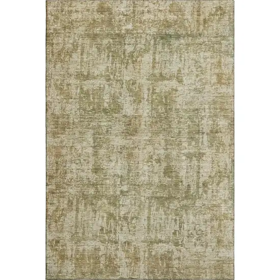 Taupe And Beige Abstract Washable Area Rug With UV Protection Photo 3