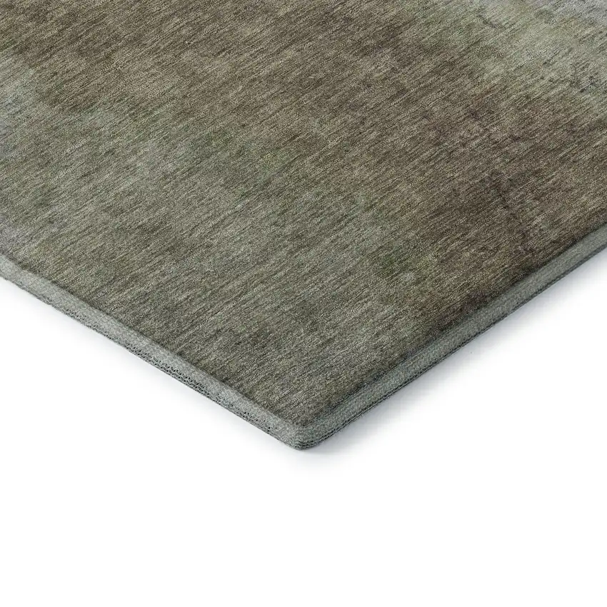 Taupe And Beige Abstract Washable Area Rug With UV Protection Photo 7