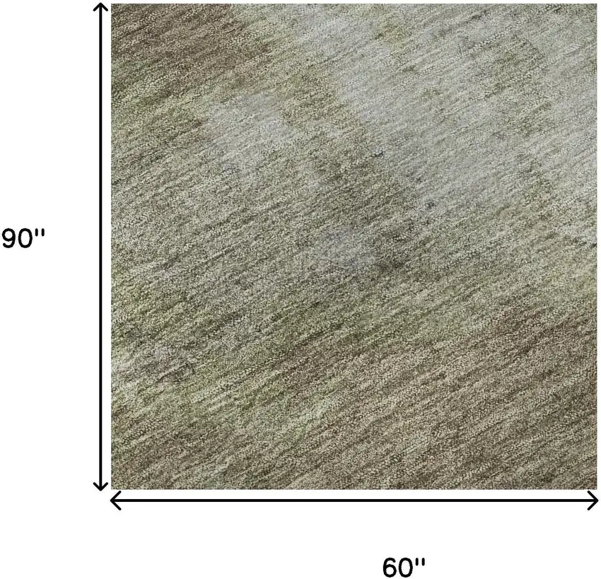 Taupe And Beige Abstract Washable Area Rug With UV Protection Photo 8