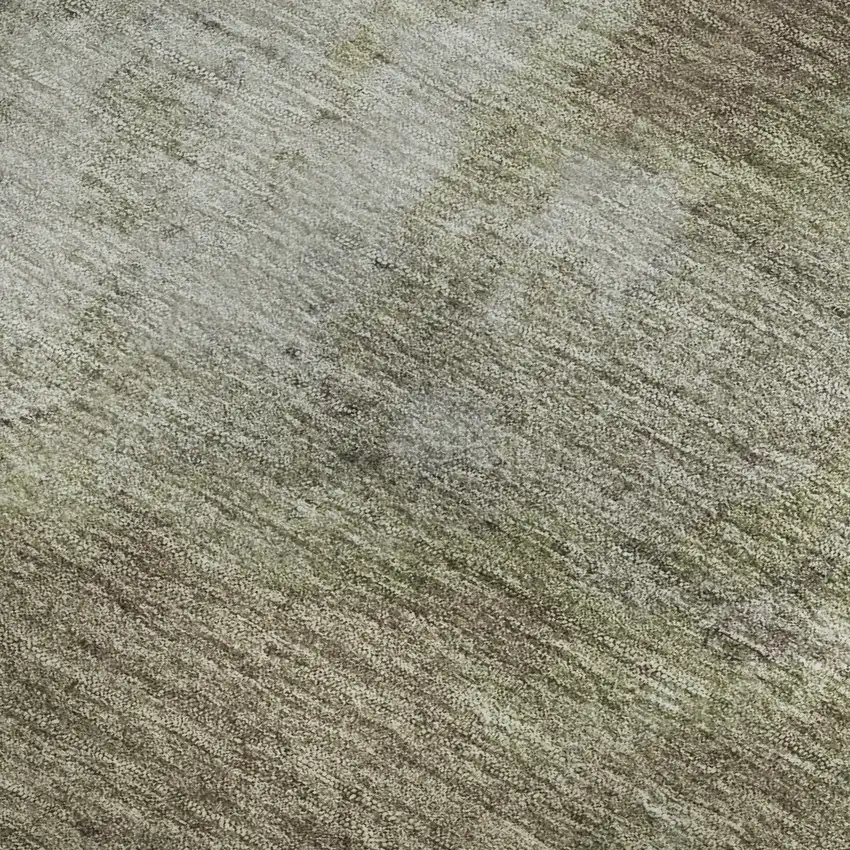 Taupe And Beige Abstract Washable Area Rug With UV Protection Photo 2