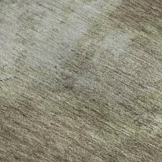 Taupe And Beige Abstract Washable Area Rug With UV Protection Photo 3