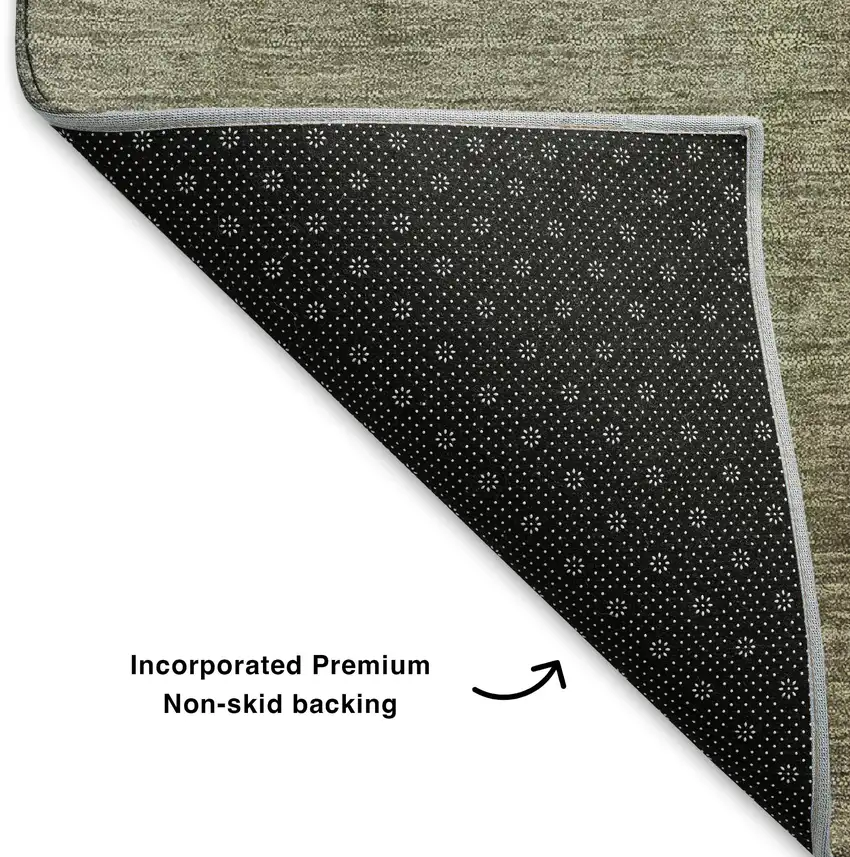 Taupe And Beige Abstract Washable Area Rug With UV Protection Photo 6