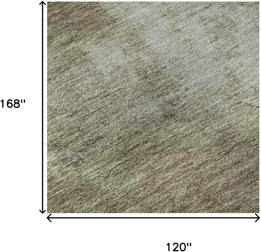 Taupe And Beige Abstract Washable Area Rug With UV Protection Photo 9