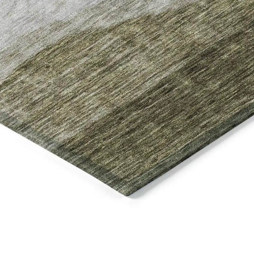 Taupe And Beige Abstract Washable Indoor Outdoor Area Rug Photo 4