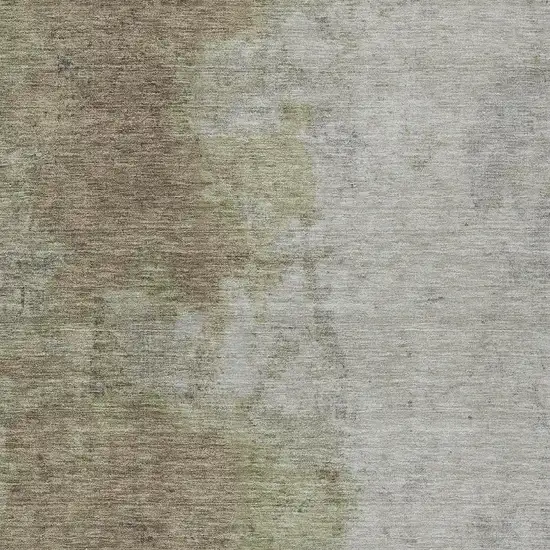 Taupe And Beige Abstract Washable Indoor Outdoor Area Rug Photo 3