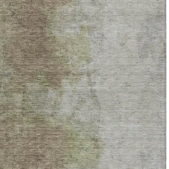 Taupe And Beige Abstract Washable Indoor Outdoor Area Rug Photo 3