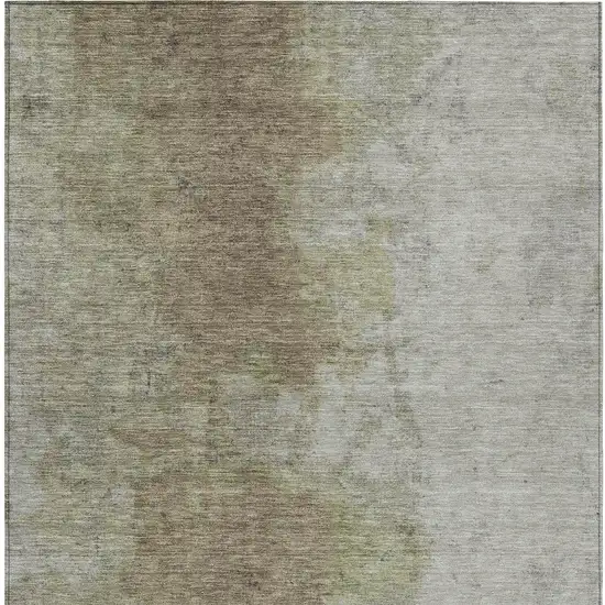 Taupe And Beige Abstract Washable Indoor Outdoor Area Rug Photo 8