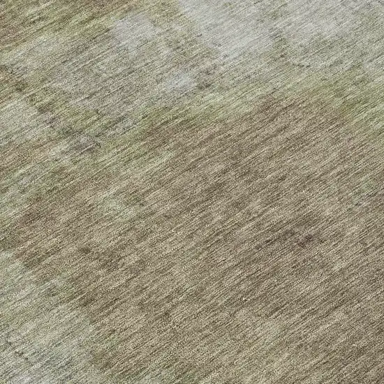 Taupe And Beige Abstract Washable Indoor Outdoor Area Rug Photo 7