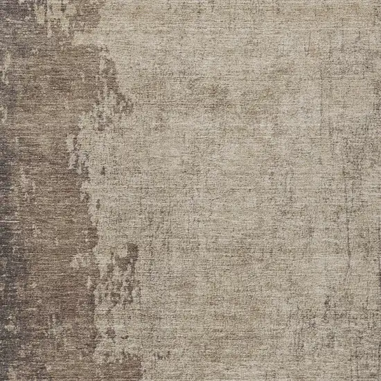 Taupe And Beige Abstract Washable Indoor Outdoor Area Rug Photo 1