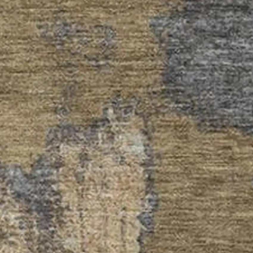 Taupe And Beige Abstract Washable Indoor Outdoor Area Rug Photo 3