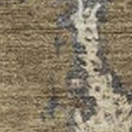 Taupe And Beige Abstract Washable Indoor Outdoor Area Rug Photo 3