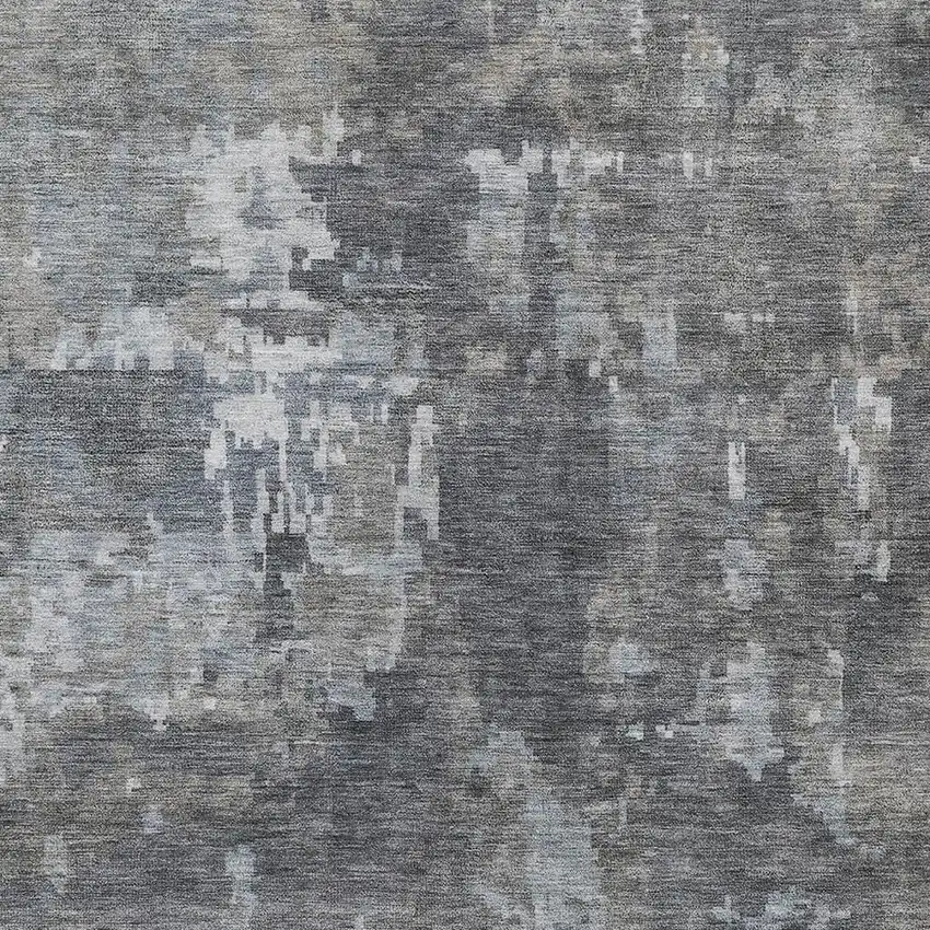 Taupe And Beige Abstract Washable Indoor Outdoor Area Rug Photo 2