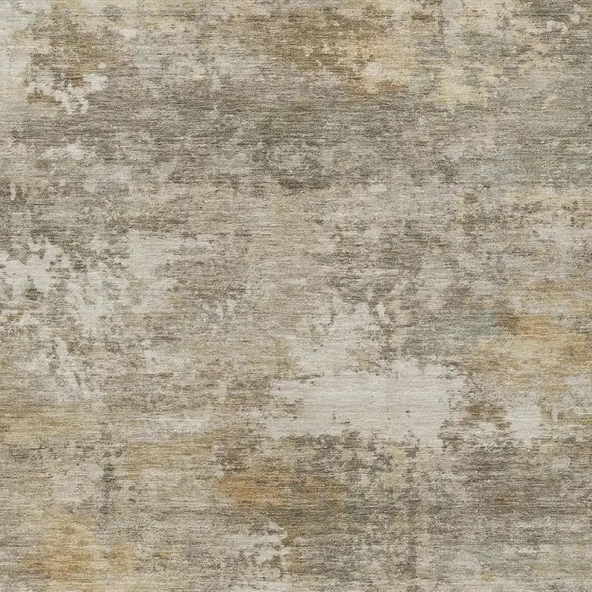 Taupe And Beige Abstract Washable Indoor Outdoor Area Rug Photo 2