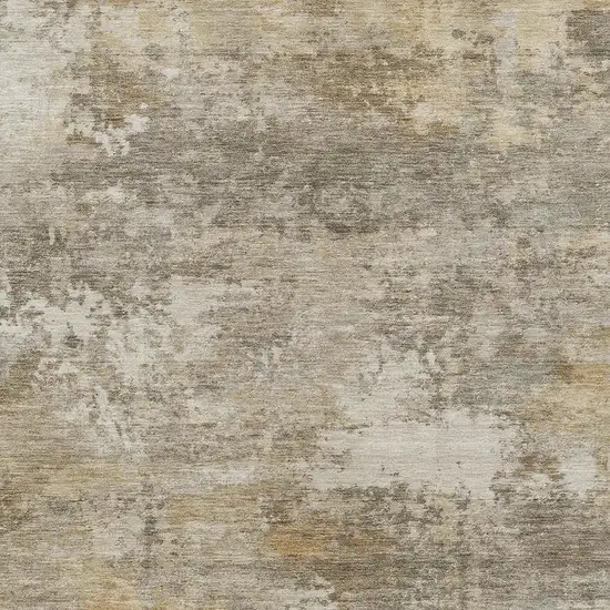 Taupe And Beige Abstract Washable Indoor Outdoor Area Rug Photo 2