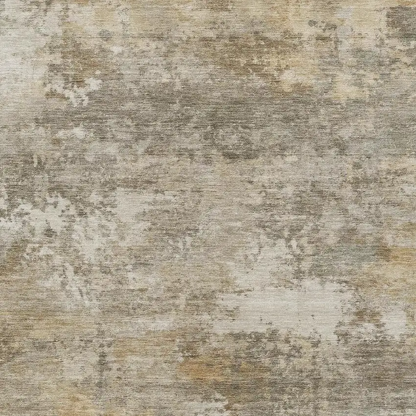 Taupe And Beige Abstract Washable Indoor Outdoor Area Rug Photo 2