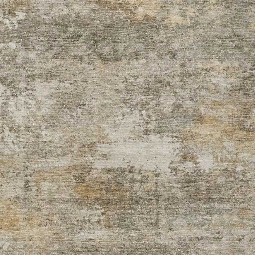 Taupe And Beige Abstract Washable Indoor Outdoor Area Rug Photo 2