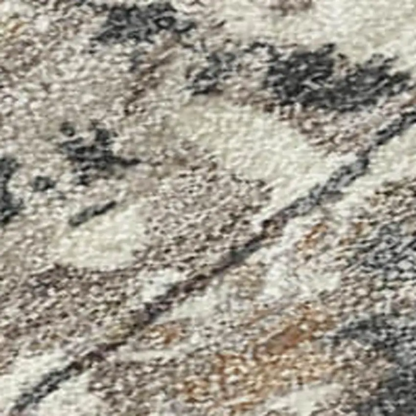 Taupe And Beige Abstract Washable Indoor Outdoor Area Rug Photo 1